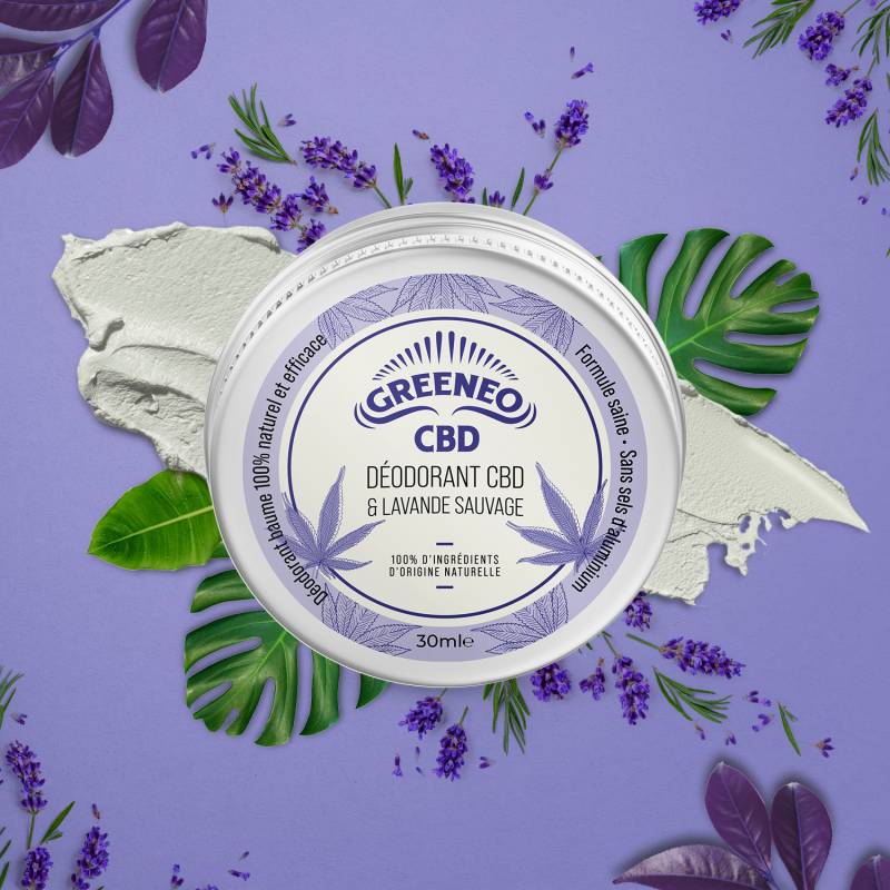 Déodorant Baume CBD et Lavande Sauvage GREENEO CBD Déodorant Baume CBD et Lavande Sauvage GREENEO CBD
