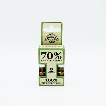 2 cartouches CBD Stick - Original 70% GREENEO CBD saveur chanvre